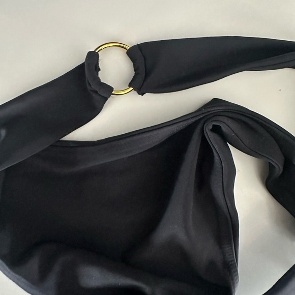 Demery Jayne Bikini Bottom Large Scrunch Black High Cut Cheeky Yves Swim Resort - Picture 9 of 9